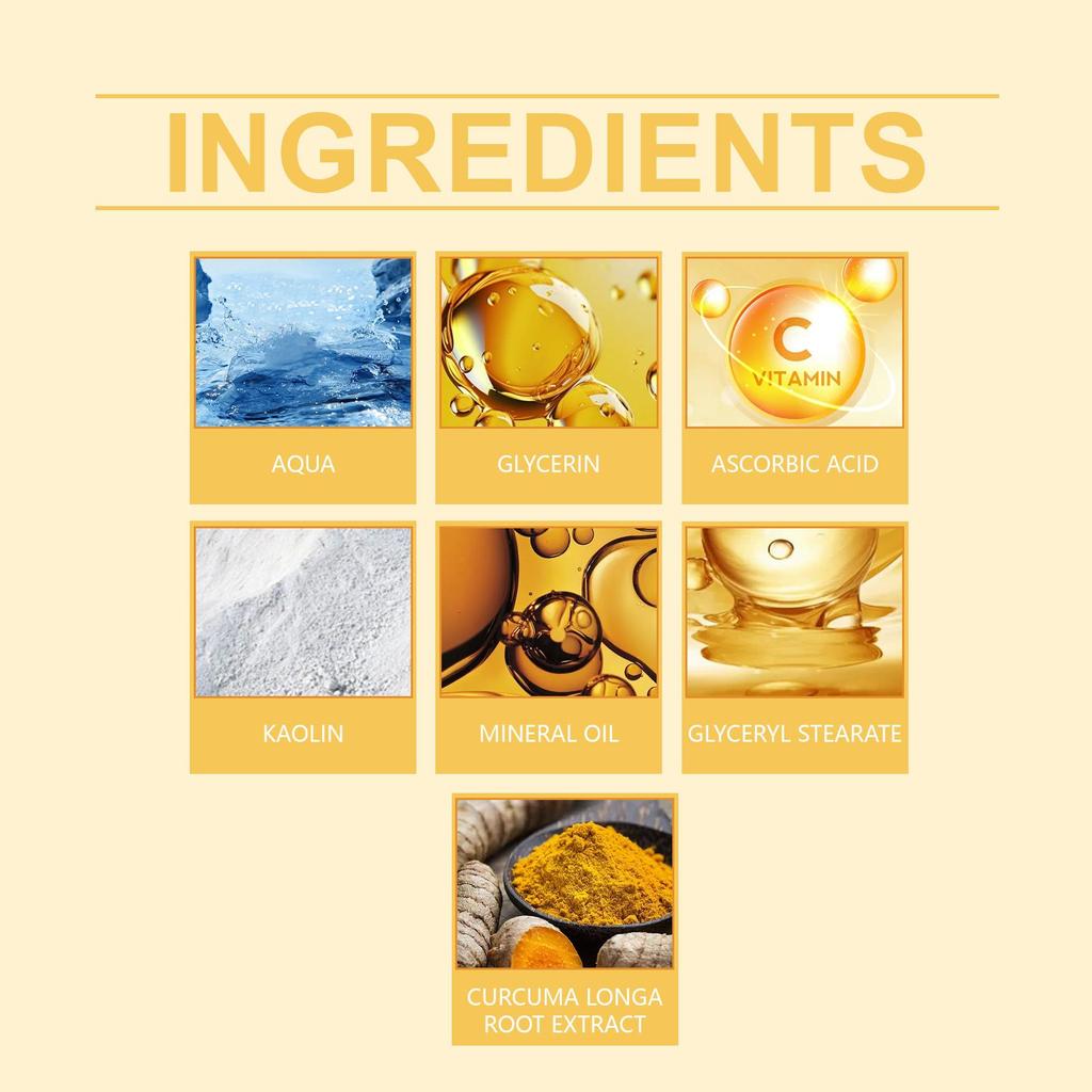 Vitamin C & Turmeric Clay Mask for Deep Cleansing and Brightening
