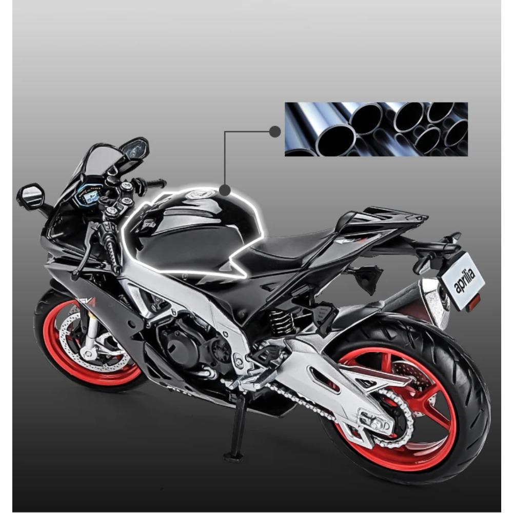 1/12 Aprilia RSV4 RR1000 Rennmotorräder Legierung Motorradmodell Stoßdämpfer Sammlerstück Spielzeugauto Kindergeschenk