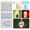 Heart & Rectangular Pendant Silicone Mold Set for DIY Jewelry Crafting