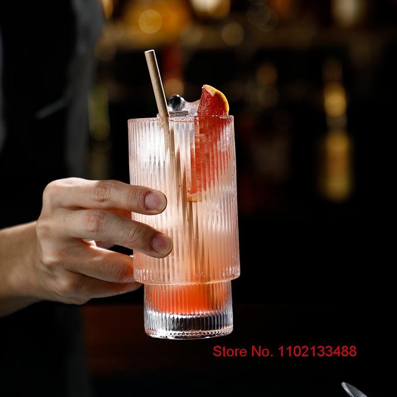 INS Simple Collins Glass Cocktail Cup Bar Husholdningsdrikkevarer Glassvarer Japansk Retro Juice Drikk Kaffe Øl Krus Melk Tekopp