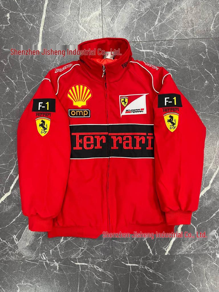 Export Gränsöverskridande Bästsäljare F1 Racing Motorcykeldräkt: Full brodyr, Ridkostym, Vinterkläder, Bomullsvadderad jacka.