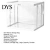 Visual Book Storage Bag Clothes Bag, with Lid And Handles, Large Capacity Dustproof Kids Toy Organizer Organizer, Transparent PVC Container for Toys