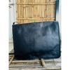 New Leather Vintage Black Messenger Shoulder Laptop Bag Briefcase (Free Sling Brown Bag Size - 9 X 7 X 3 In )