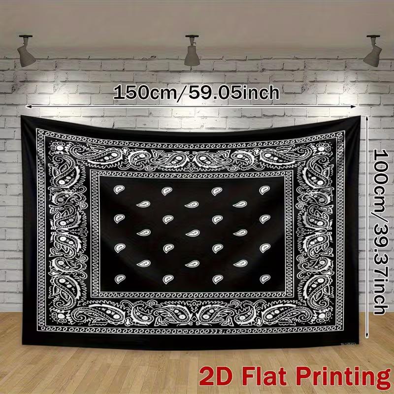 

2D Vintage Paisley Bandana Backdrop Banner for Aesthetic Room Decor 47.2x31.5inch/120*80cm