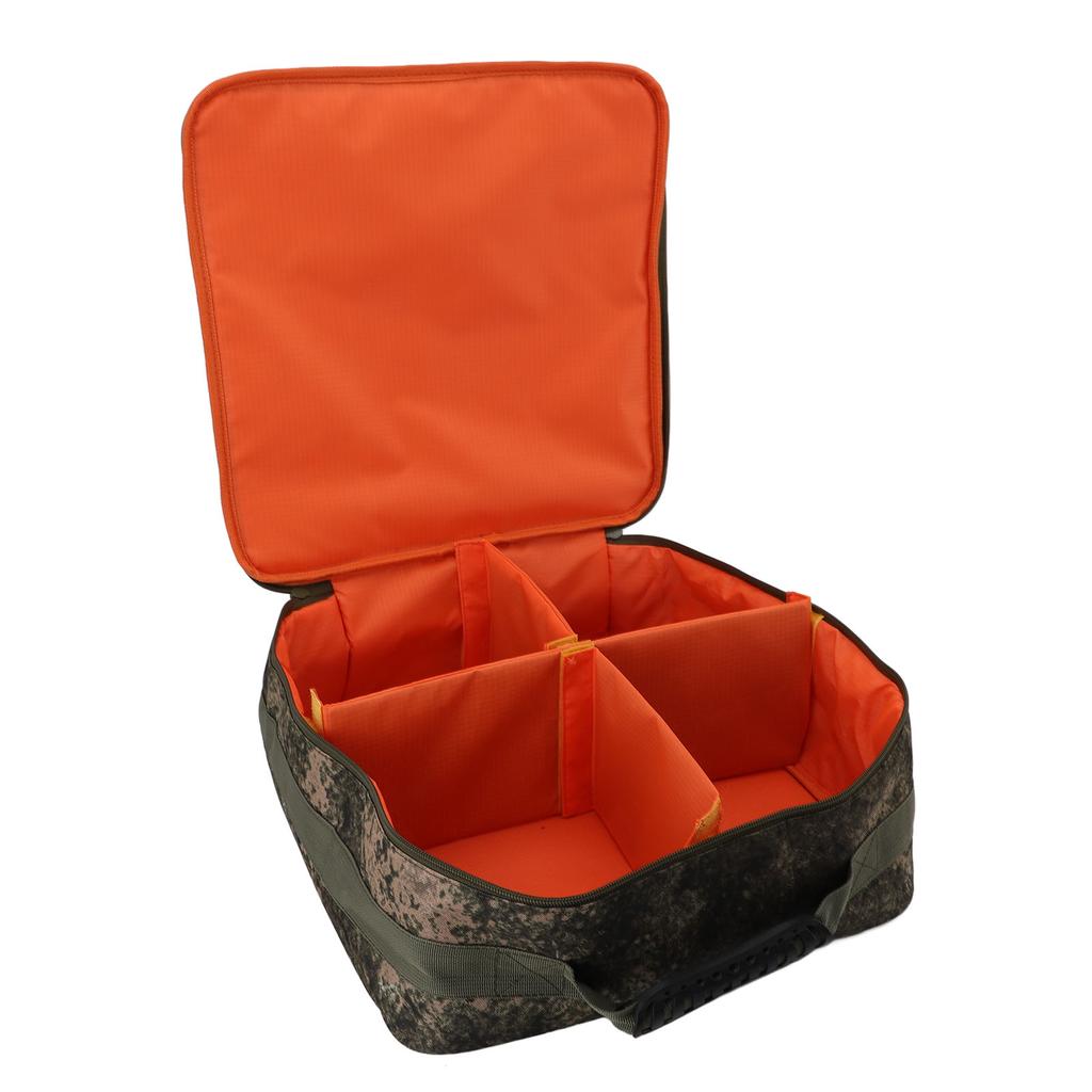 Fishing Reel and Gear Case Large Capacity Adjustable 4 Compartments Fishing Tackle Storage Bag