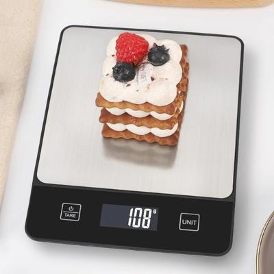 Stainless Steel Electronic Scale Digital Display LCD Display Gram Scale Waterproof High Precision Kitchen Scale Kitchen Use