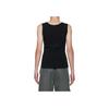 Onitsuka Tiger Tank Top Solid Color U-Neck Pullover Vest Unisex Tops Black 2183B210-001