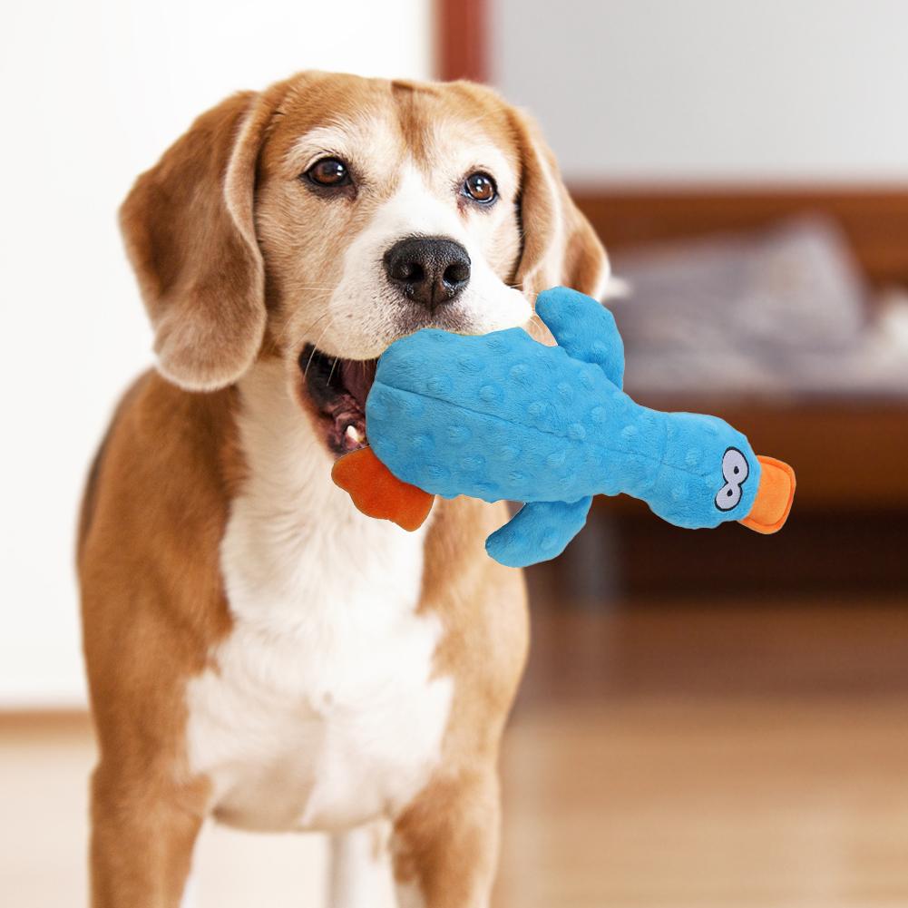 Cute Plush Duck Sound Toy Stuffed Squeaky Animal Squeak Dog Toy Cleaning Tooth Dog Chew Rope Toys Pet Dog Accessories Toys