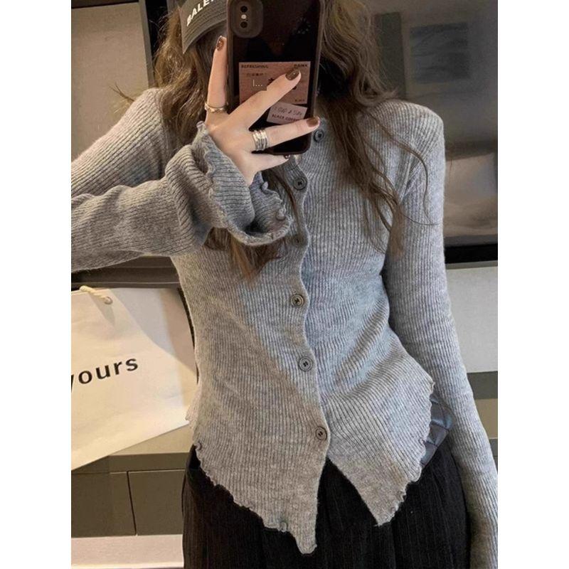 

Knitting Stylish Niche Style Inner Wear Blouse Bottoming Shirt Gray XL [Suggested 57.50 kg-65.00 kg]]