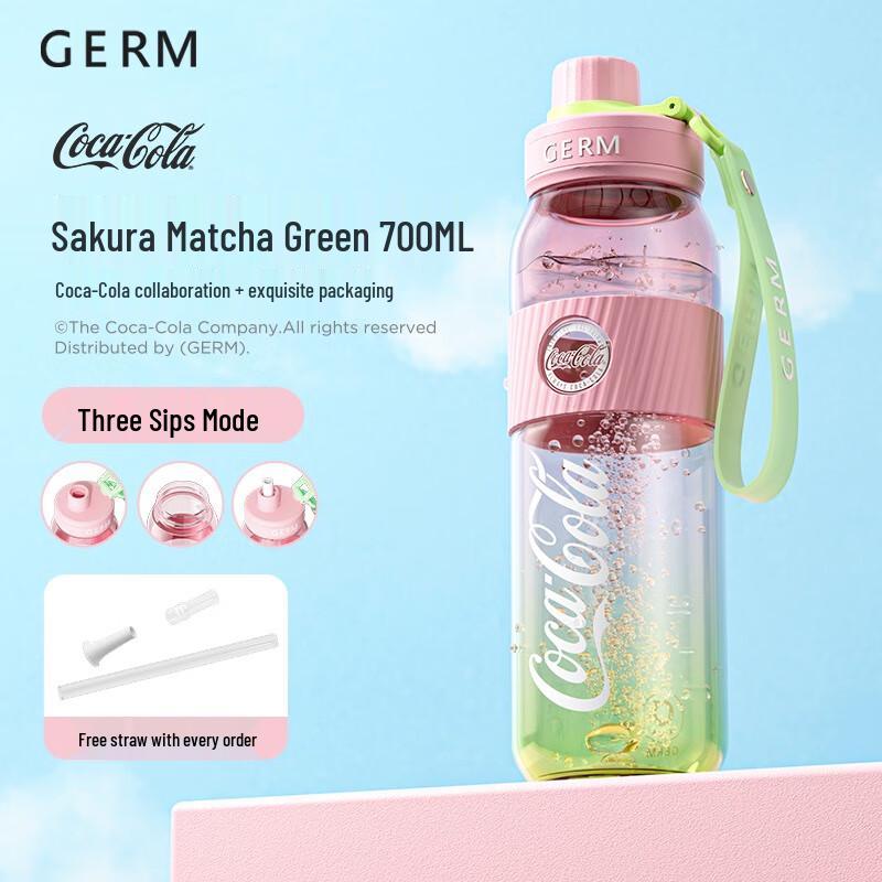 Genie Coca-Cola Co-branded Gradient Straw Water Bottle