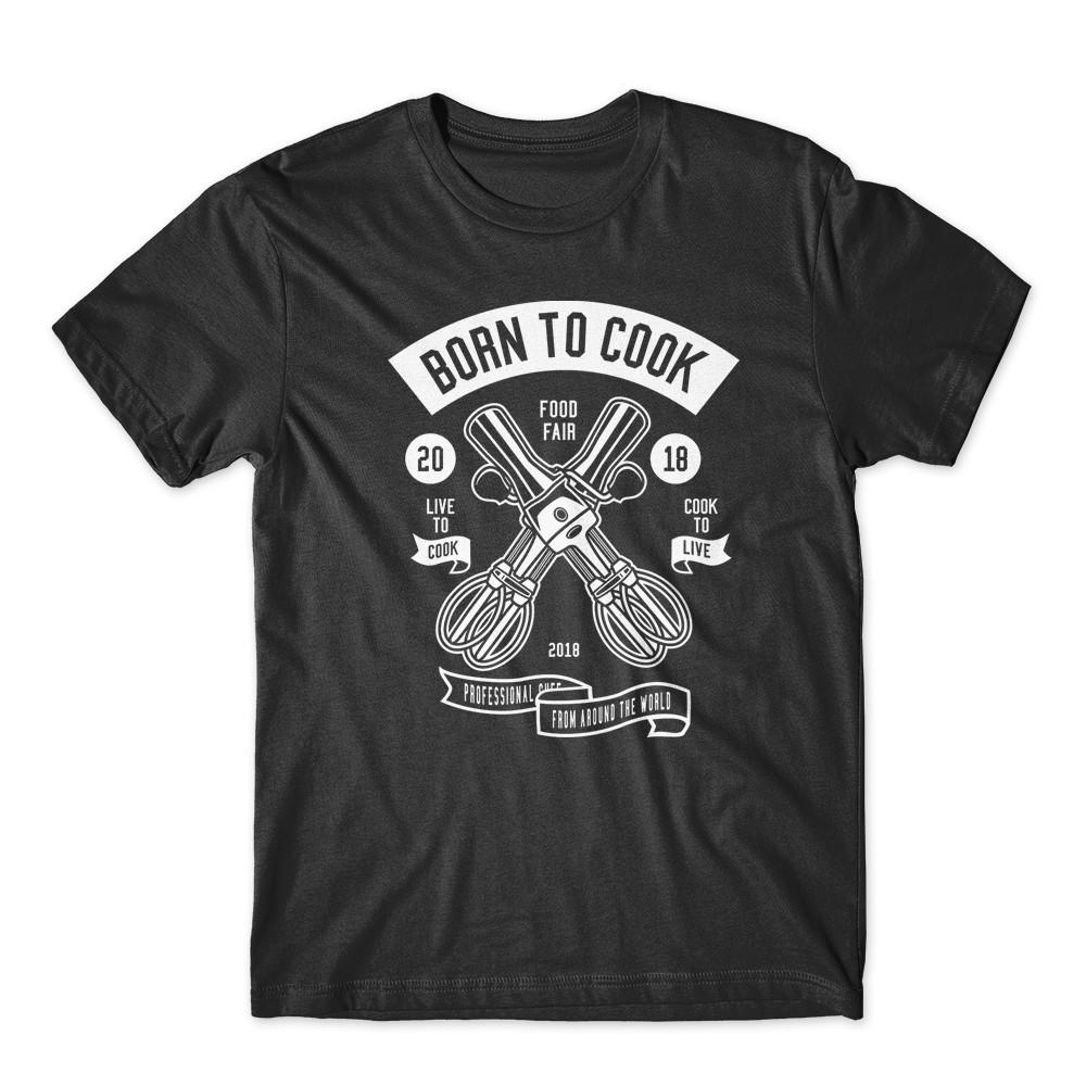 

Born To Cook T-Shirt 100% Cotton Premium Tee New 4XL