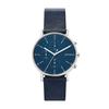 Skagen Men's Signatur SKW6463 Blue Leather Japanese Chronograph Fashion Watch