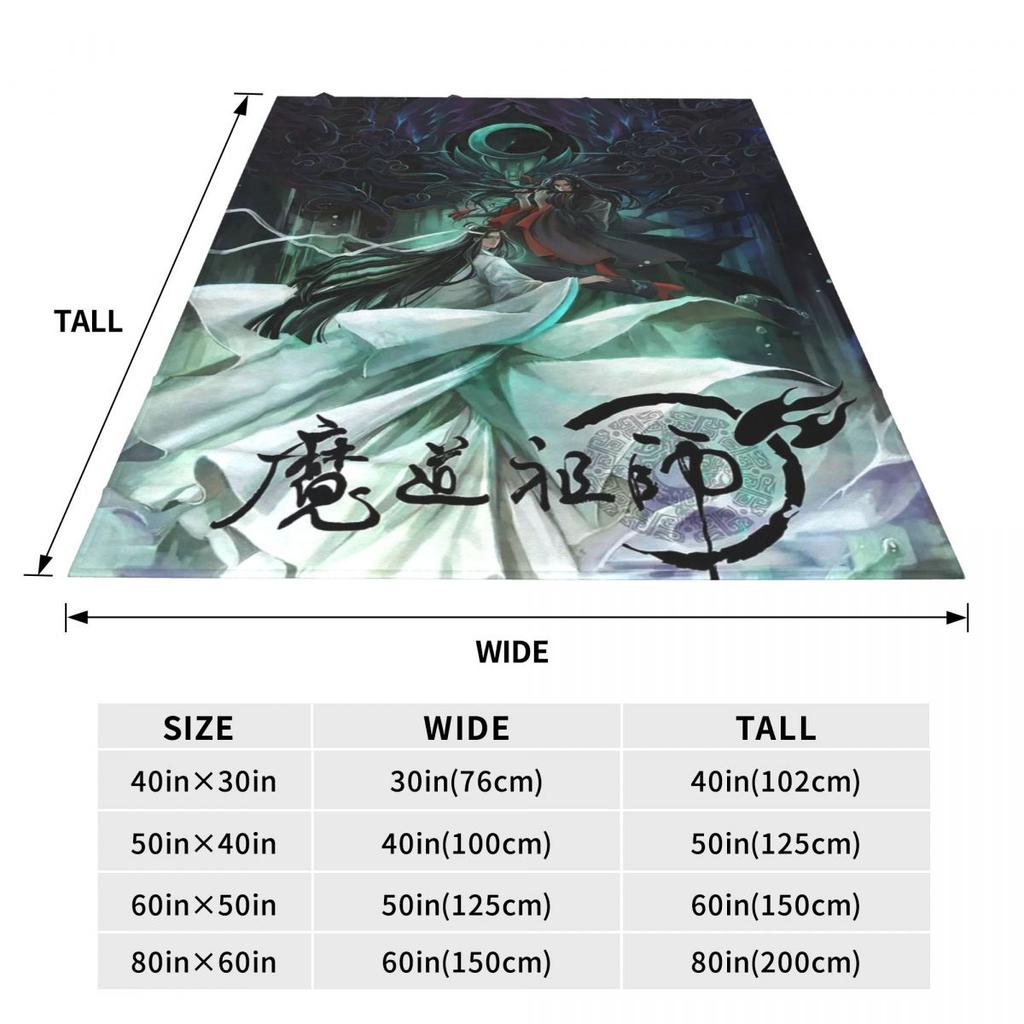 Anime Grandmaster Of Demonic Cultivation Mo Dao Zu Shi Decken Fleece-Kuscheldecke Überwurfdecken für Bettwäsche Überwürfe Tagesdecke