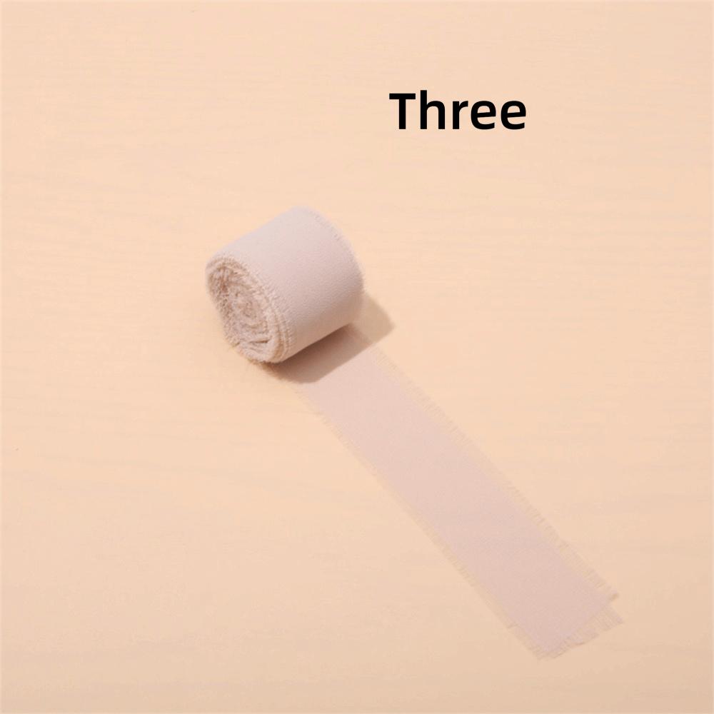 3 Rolls 5m Fringe Chiffon Silk Ribbon DIY Craft Hairy Chiffon Ribbon  Wedding Invitations
