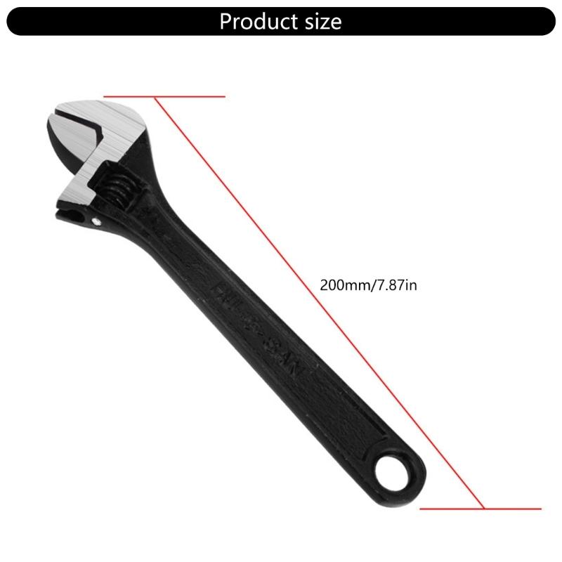 Large Opening Adjustable Spanner Monkey Wrench Adjustable Angle Slide Wrench 8/10/12inch Household Tool