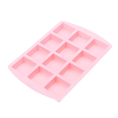 12Cavity Square Silicone Molds For Diy Brownie Bites Fudges Cakes Candy Jelly Bakeware For Kids Baking Decorating Mold