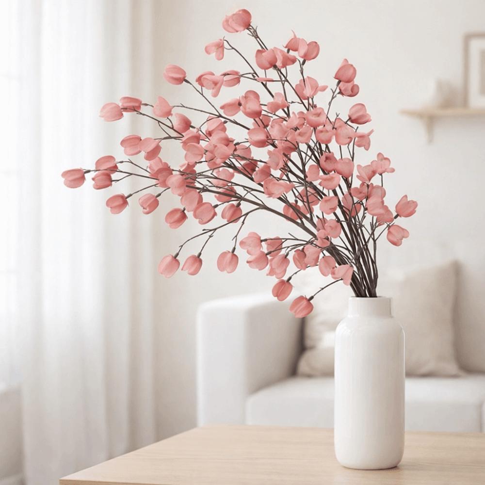 Long Branches Artificial Lantern Fruits Plastic Realistic Lantern Flower Branch Handmade Fake Flower Bouquets Photo Props