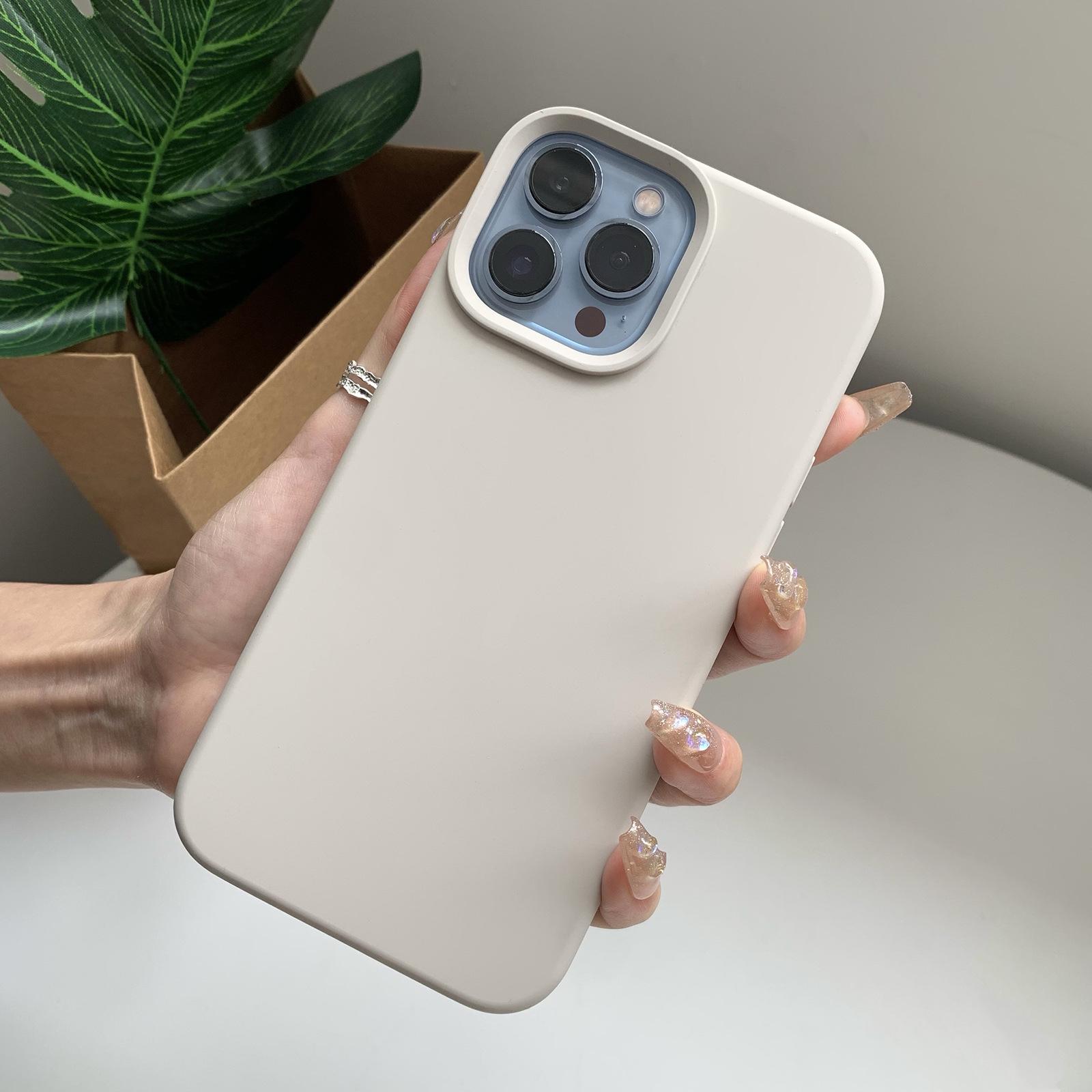 

Liquid Silicone Case For 15 16 14 13 12 11 17 Pro Max 17 Air 16 Plus Phone Official Style Protective Cover For iPhone 16Pro Max античний білий колір