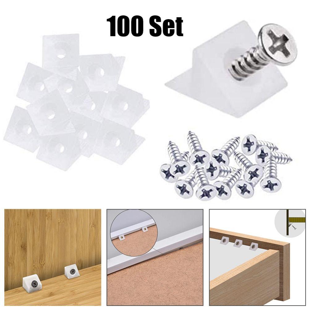 Fixing 15*13*9mm Drawer Chest Bottom Bevel Plate Support Hardware Bracket Mending Wedge Screw