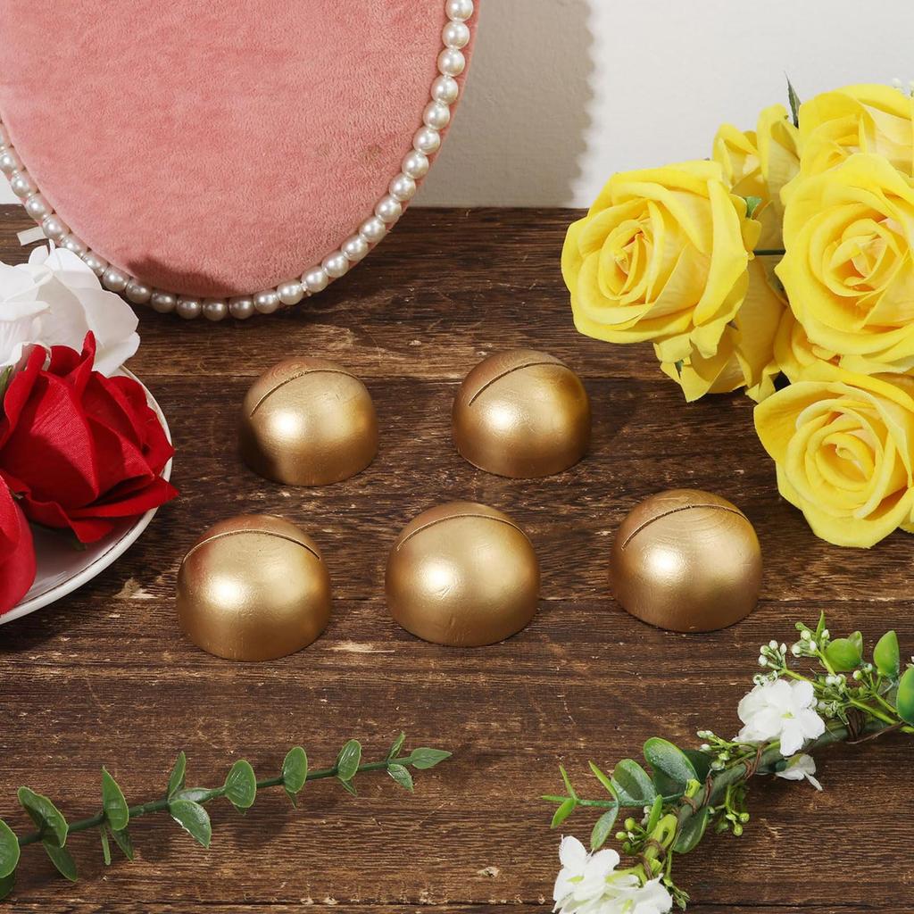 Pack of 12pcs Stylish Gold Table Number Clips Place Card Holders for Wedding Anniversary Birthday Party Decorations