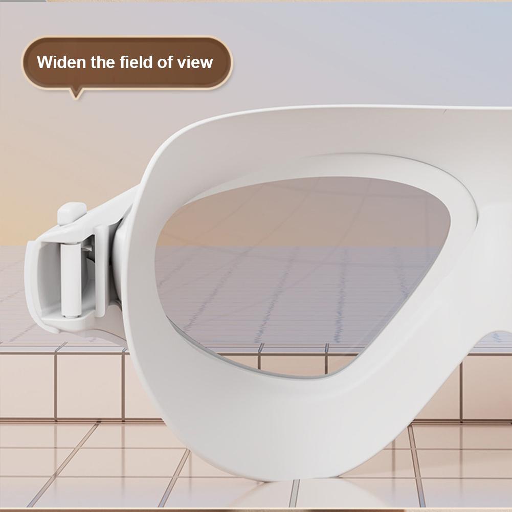 Big Frame Swim Glasses Anti-Fog Professional HD Swim Glasses Adjustable Wide View Swim Goggles for Swimmers