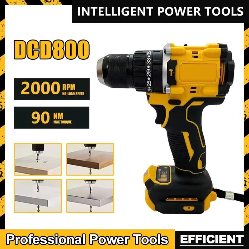 Dewalt DCD800 2000RPM Akülü Darbeli Matkap 1/2 İnç Fırçasız Elektrikli Tornavida 20V Pil İçin Lityum Elektrikli Alet