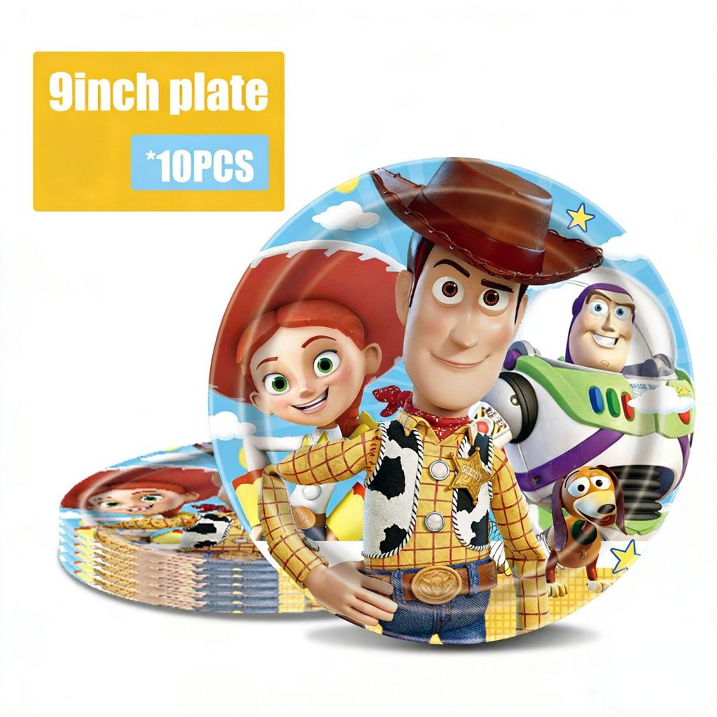 Toy Story Birthday Party Decoration Tableware Set for Baby Shower Or Any Celebration Includes Cups Plates Balloons - Christmas D