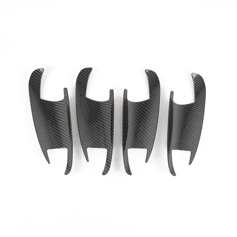 Carbon Color Car Door Bowl Panel Cover Trim For Mercedes Benz C GLK ML GLE GL GLS Class W204 X204 W166 X166 Exterior Accessories