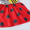 Little Bee Girls' Mesh Skirt - Mid-Size, Round Neck, Summer Fashion Princess Dress