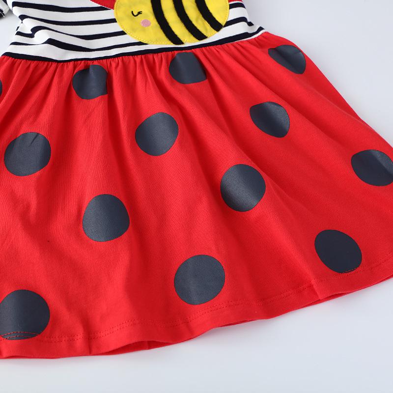 Little Bee Girls' Mesh Skirt - Mid-Size, Round Neck, Summer Fashion Princess Dress