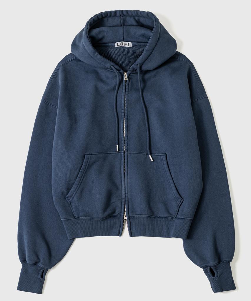 Lofi Dock Heavyweight Zip-Up Hoodie (Fade Blue)