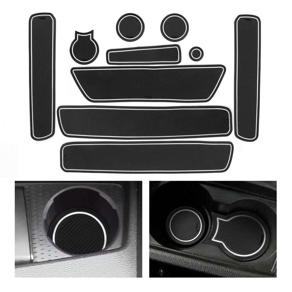 For Dacia Duster 2018 - 2025 Anti-Slip Gate Slot Cup Mat Interior Accessories Non-Slip Door Groove Pad