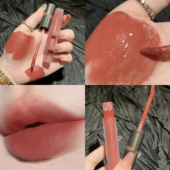 Velvet Lip Glaze: Matte V01 & V07 - Long-lasting, Ideal for Students