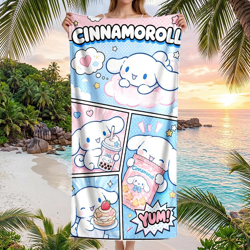 Large Beach Towel Quick Dry Absorbent Towel For Beach IndoorCinnamoroll