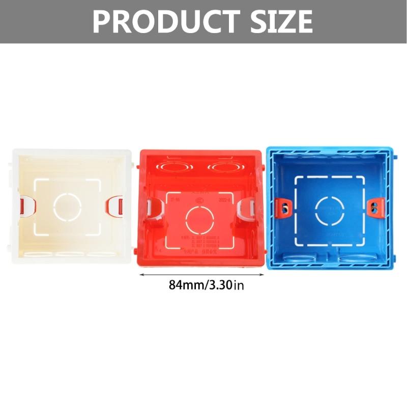 Dustproof PVC Wall Switch Socket Box Type 86 Mounting Back Box Wall Switch Socket-Plug Single Switch White Bottom Box