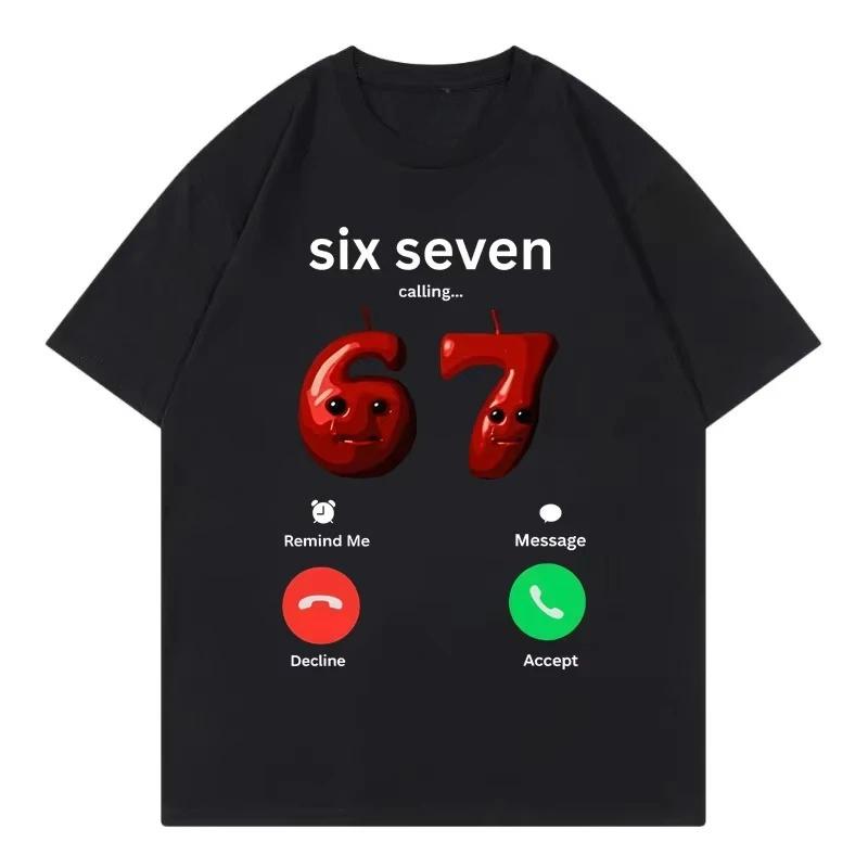 

67 Is Calling Funny Meme T-shirt Women Fashion T-shirts Summer Casual Short Sleeve T Shirts Vintage Style Short Sleeve Tee To... S разноцветный