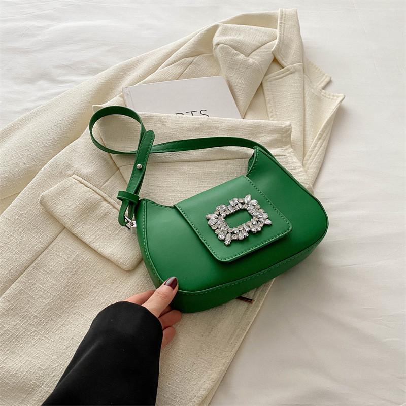 Stylish Spring Fashion Womens Underarm Bag Chic Unique Aesthetic Shoulder Bag In Black Green White Blue Pink Brown