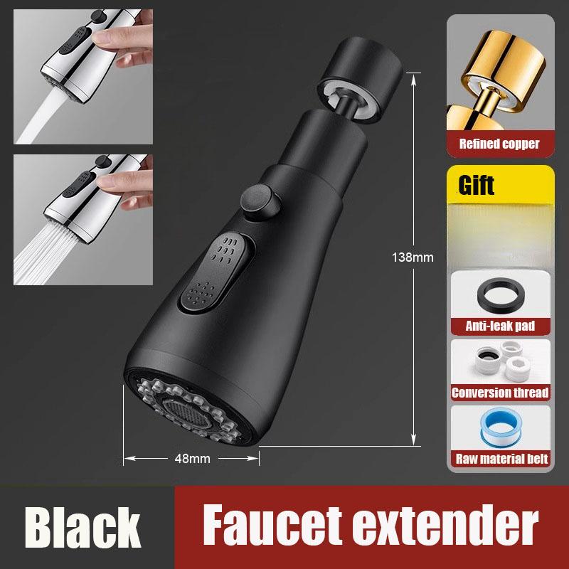 1Pc Faucet Extender 360 Rotation Sprayer Kitchen Taps Anti-Splash Tap Booster Shower And Water Saving Faucet
