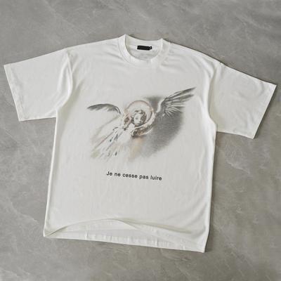 Streetwear Buchstaben Grafik Schwarzes T-Shirt Baumwolle Unisex Tops Tees Sommer Kurzarm T-Shirt
