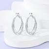 Woman Earring 925 Silver Hoop Earring Round Shape Pendientes Exquisite Jewelry