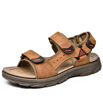 Summer Men's Leather Beach Sandal Sandals Leather Lightweight Sports Sandals