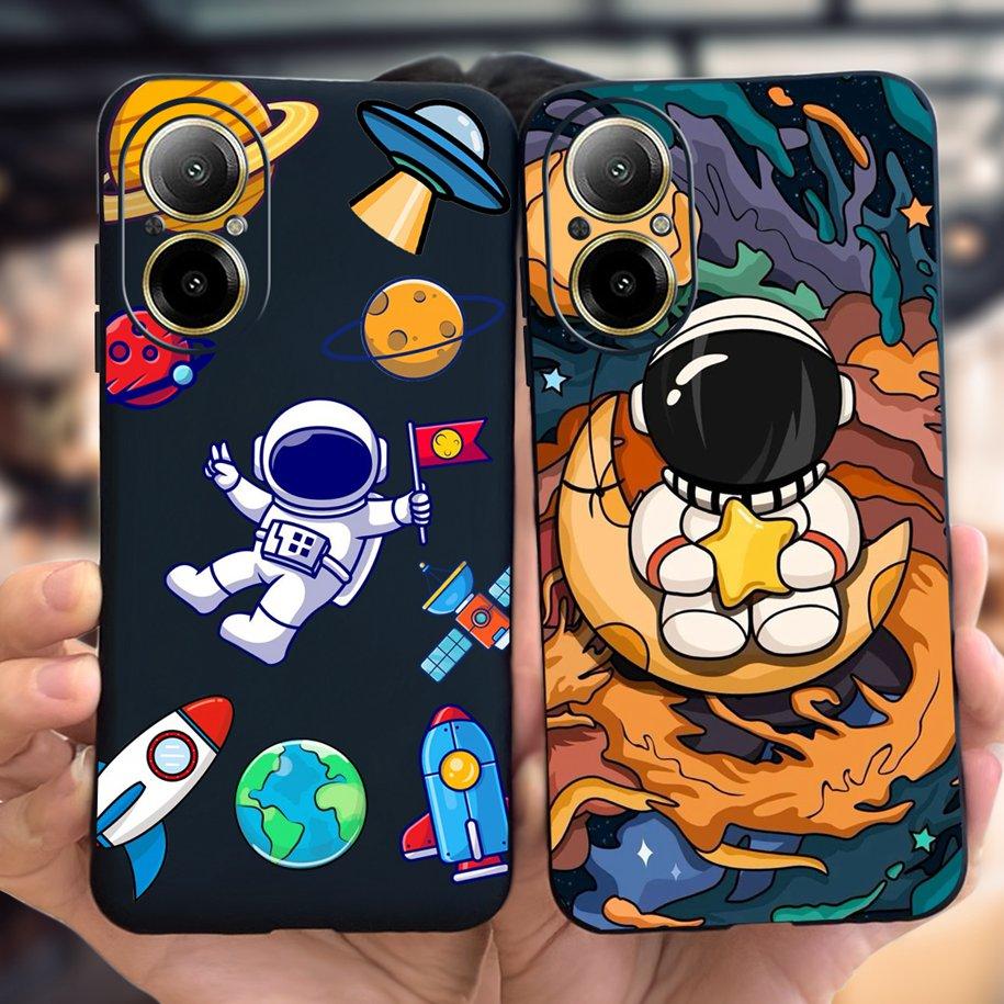 Case For Oppo Realme C67 4G Phone Cases Fashion Astronaut Soft Silicone Shockproof Back Cover Matte Shell For RealmeC67 4G Funda