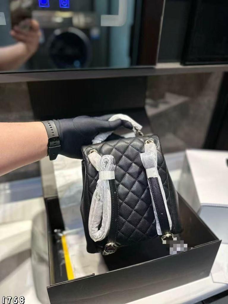 23P DUMA Mała Żabka Pikowany Skórzany Plecak - Mała Torebka na Łańcuszku