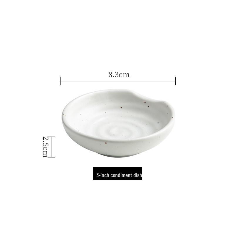 Japanese Ceramic 3-Inch Condiment Dish for Snacks, Dipping Sauce & Soy Sauce