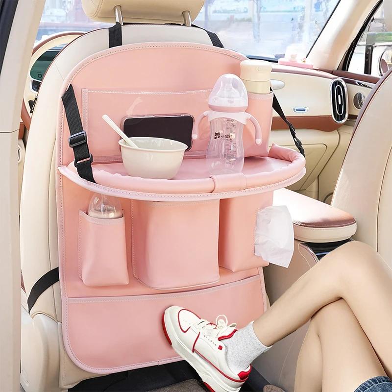 1PC Car Seat Back Anti-dirt Wear Anti-kick Mat Multi-functional Storage Bag Back Seat Children's Table Storage Bag