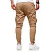 Herren Dicke Cargohose Kordelzug Taille Warme Jogginghose Herbst Winter Freizeit Hose mit Mehreren Taschen für Reise Arbeit Alltagskleidung