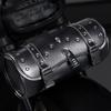 Motorcycle Fork Bag PU Leather Universal Tool Bag Waterproof Handlebar Saddlebag for Riders Daily Commute