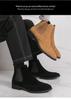 Men's Frosted Leather Martin & Chelsea Boots - High-Top, Plus Size, Autumn/Winter 2025 Fashion