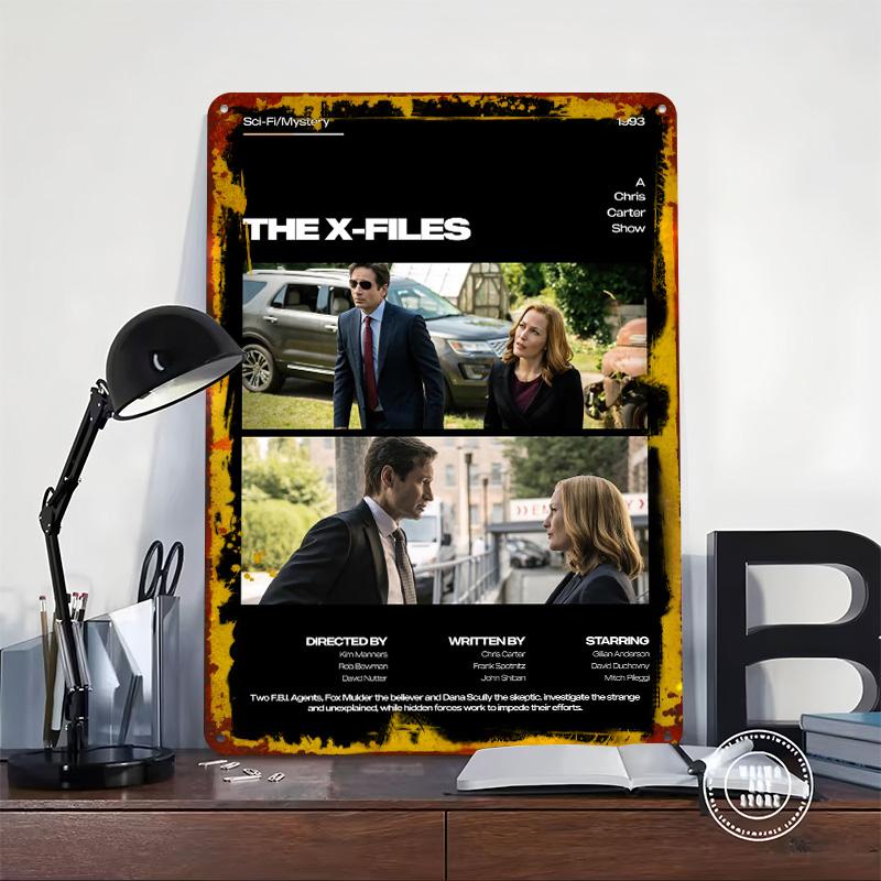 The XFiles Metal Poster Customized Wall Art Retro Vintage Tinplate Signs for Mancave Decoration Room Setup Decorations Man Cave