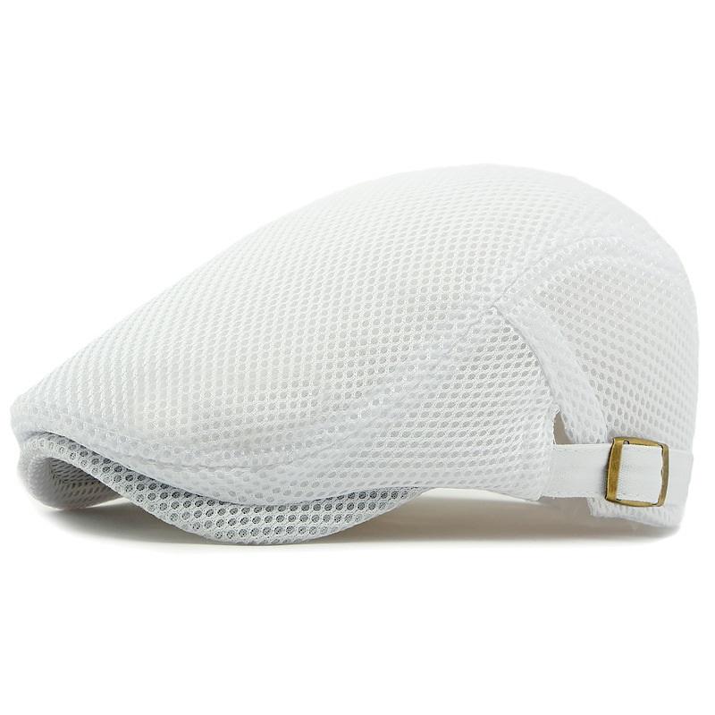 Oohmy Adjustable Summer Hat Vintage Breathable Mesh Newsboy Beret Ivy Cap Cabbie for Men And Women Fashionable Outdoor Headwear